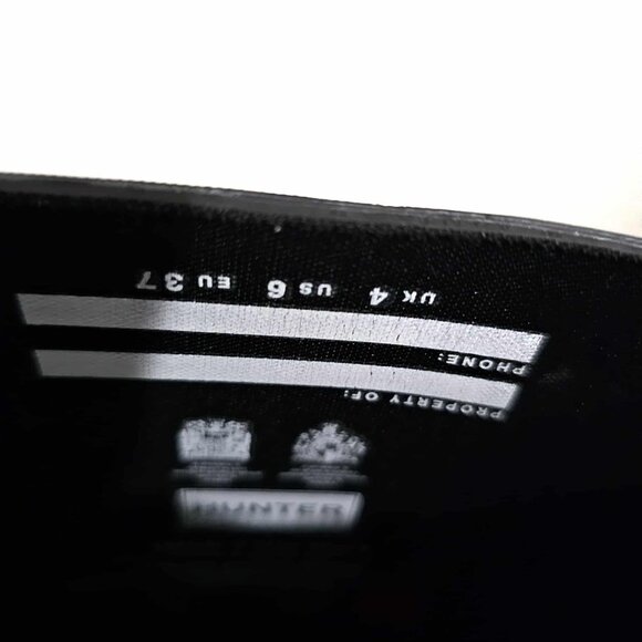 Hunter Women's Black Original Short Tri-Color Logo Rain Boot Size 6 - Picture 8 of 9